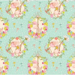 Bio Jersey Lillestoff - Spring Adventures Maus mint